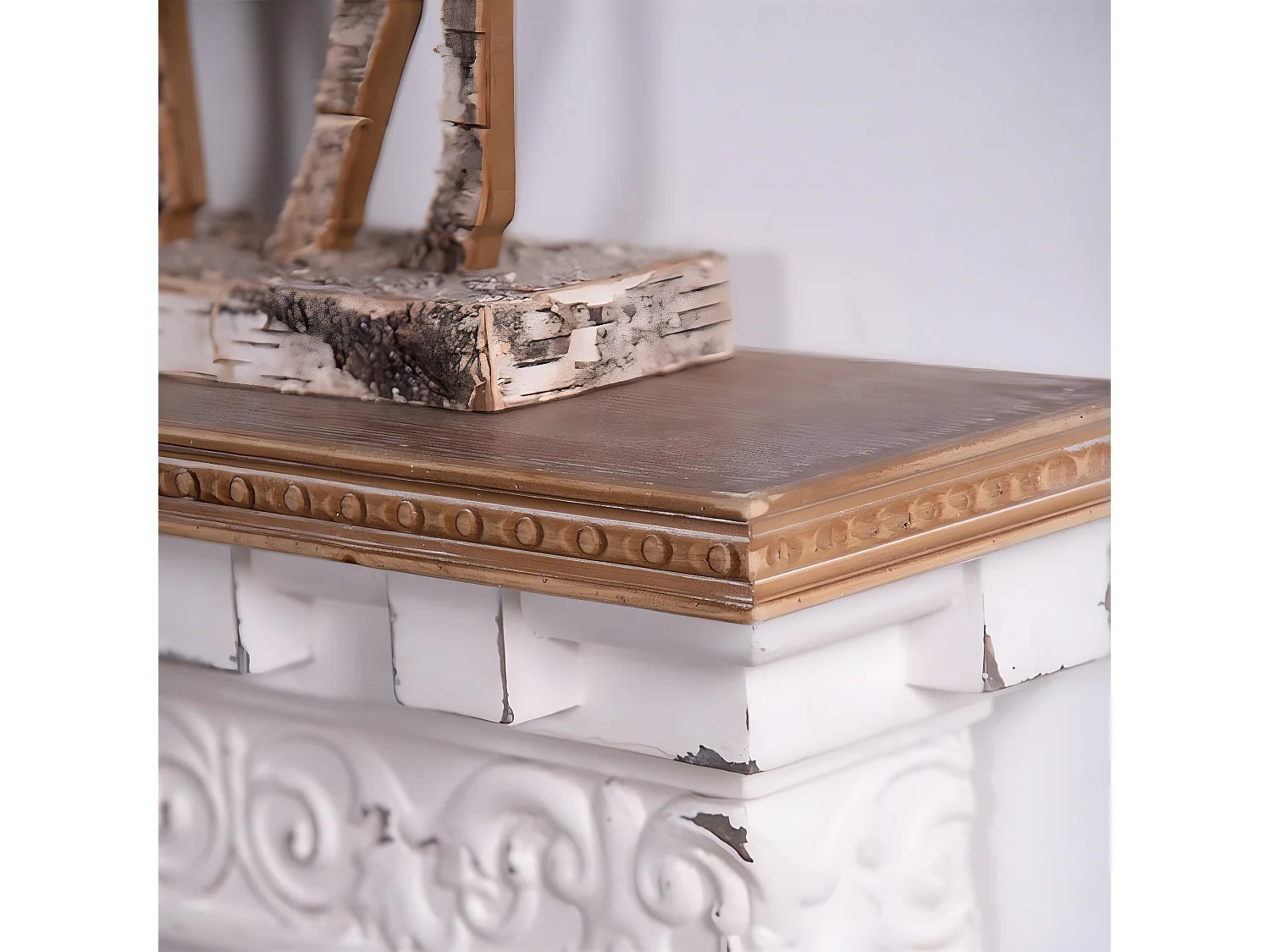 Etagère Bois-MDF Blanc - Décoration d'Autrefois