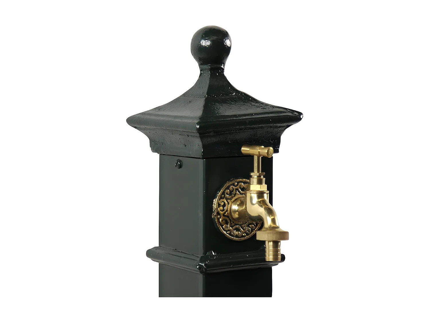 Fontaine de jardin Aluminium-Métal Vert - Décoration d'Autrefois