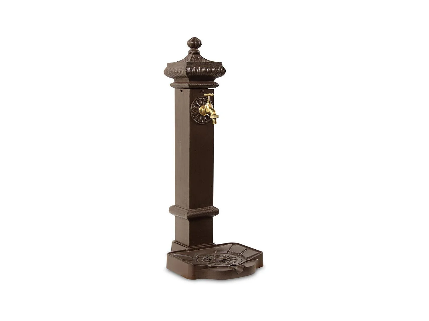 Fontaine de jardin Aluminium-Métal Marron - Décoration d'Autrefois
