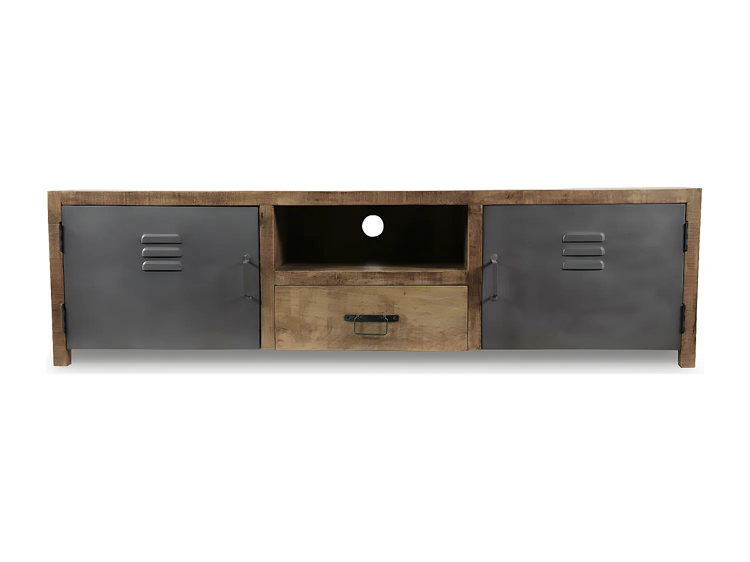 Meuble tv 1 tiroir Bois Marron - Perlélia Décoration d'Autrefois