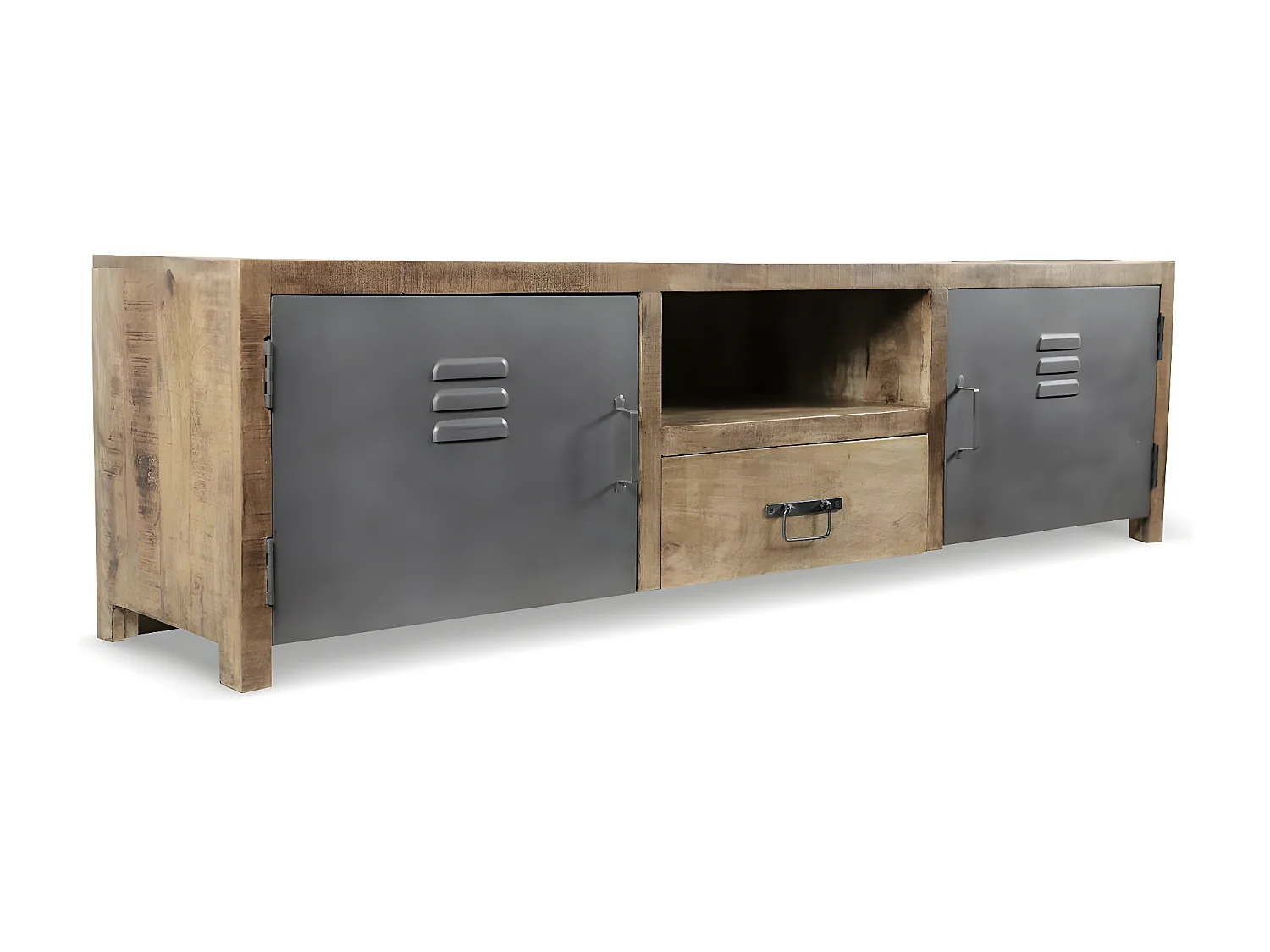 Meuble tv 1 tiroir Bois Marron - Perlélia Décoration d'Autrefois