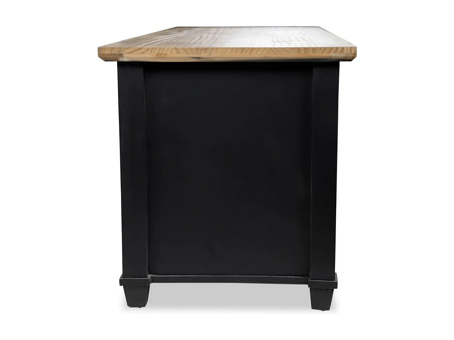 Meuble tv 1 tiroir Bois Noir - Idéline Décoration d'Autrefois