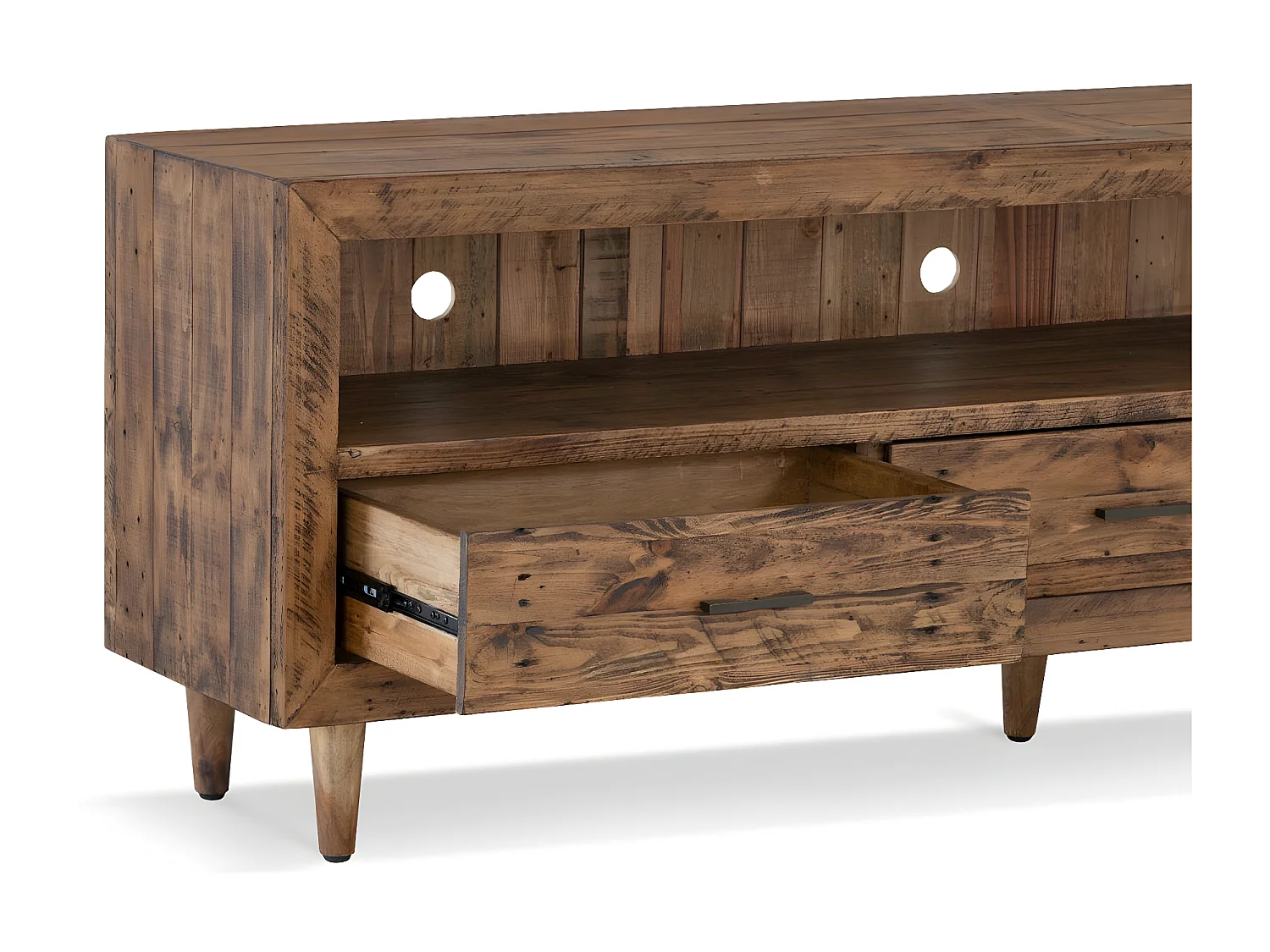 Meuble tv 3 tiroirs Bois Marron - Dalamée Décoration d'Autrefois