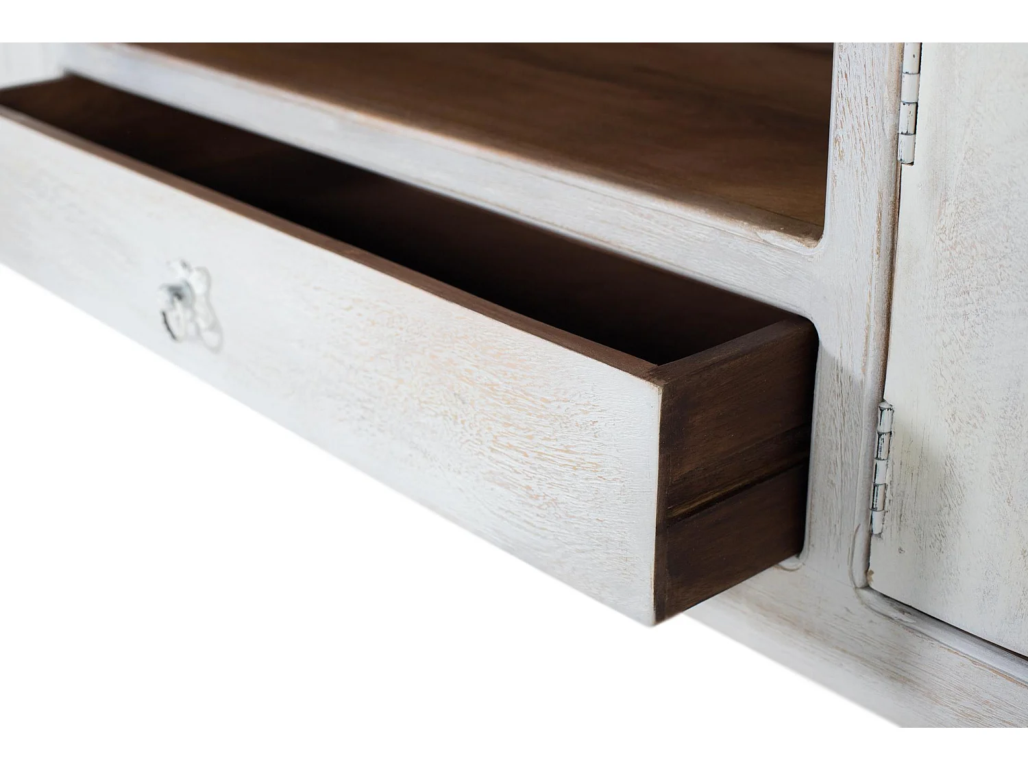 Mobiletto tv in massello di mango a 4 ante e 1 cassetto