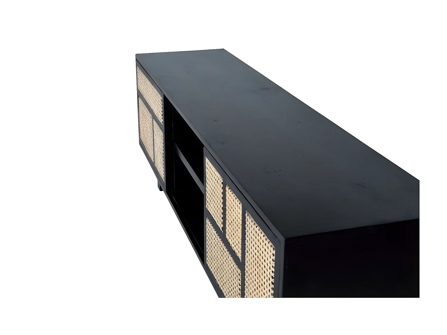 Meuble tv Bois Noir - Eléonore Décoration d'Autrefois