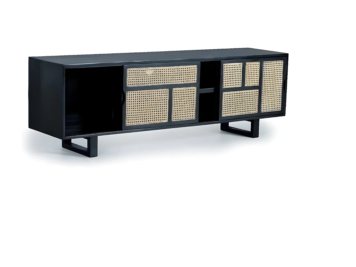 Meuble tv Bois Noir - Eléonore Décoration d'Autrefois