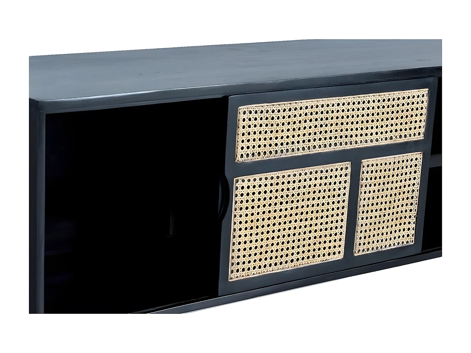 Meuble tv Bois Noir - Eléonore Décoration d'Autrefois