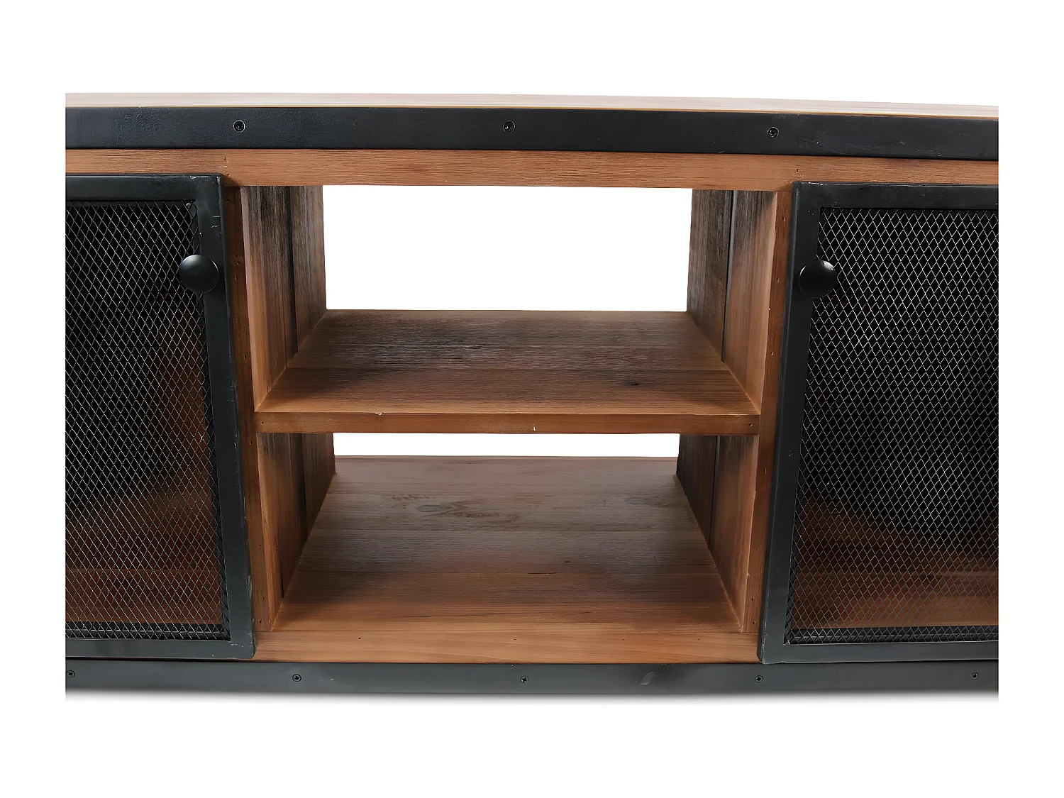 Meuble tv Bois-Métal Marron - Eduline Décoration d'Autrefois