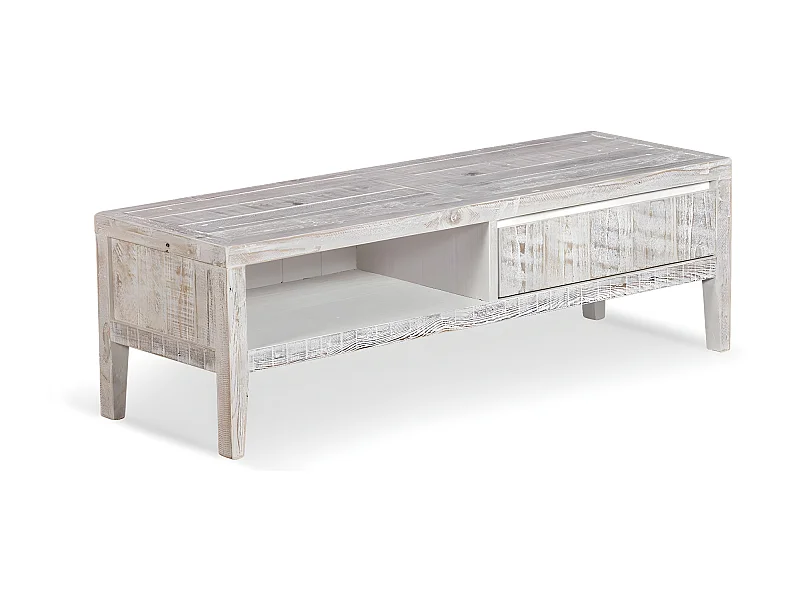 Meuble tv Bois Gris - Cadélia Décoration d'Autrefois