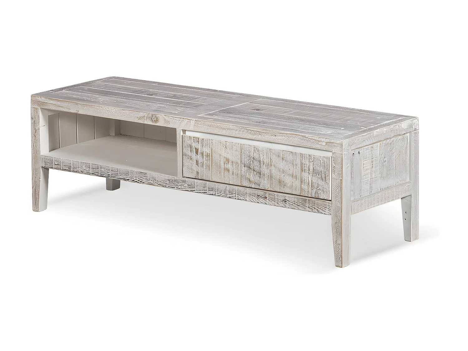 Meuble tv Bois Gris - Cadélia Décoration d'Autrefois