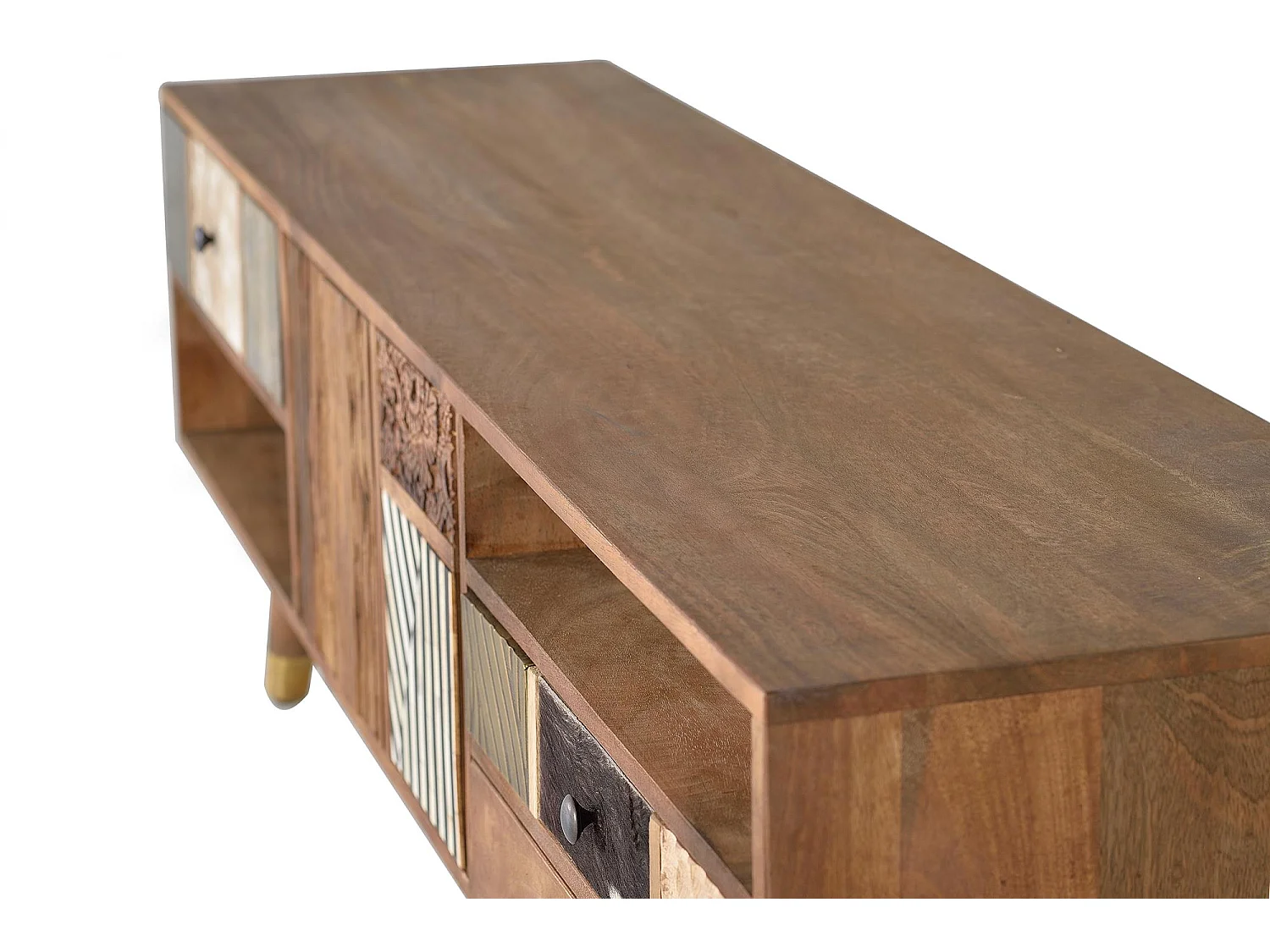 Meuble TV en manguier noyer clair