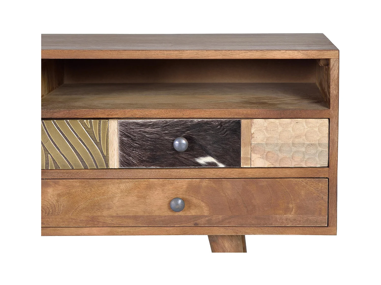 Meuble TV en manguier noyer clair