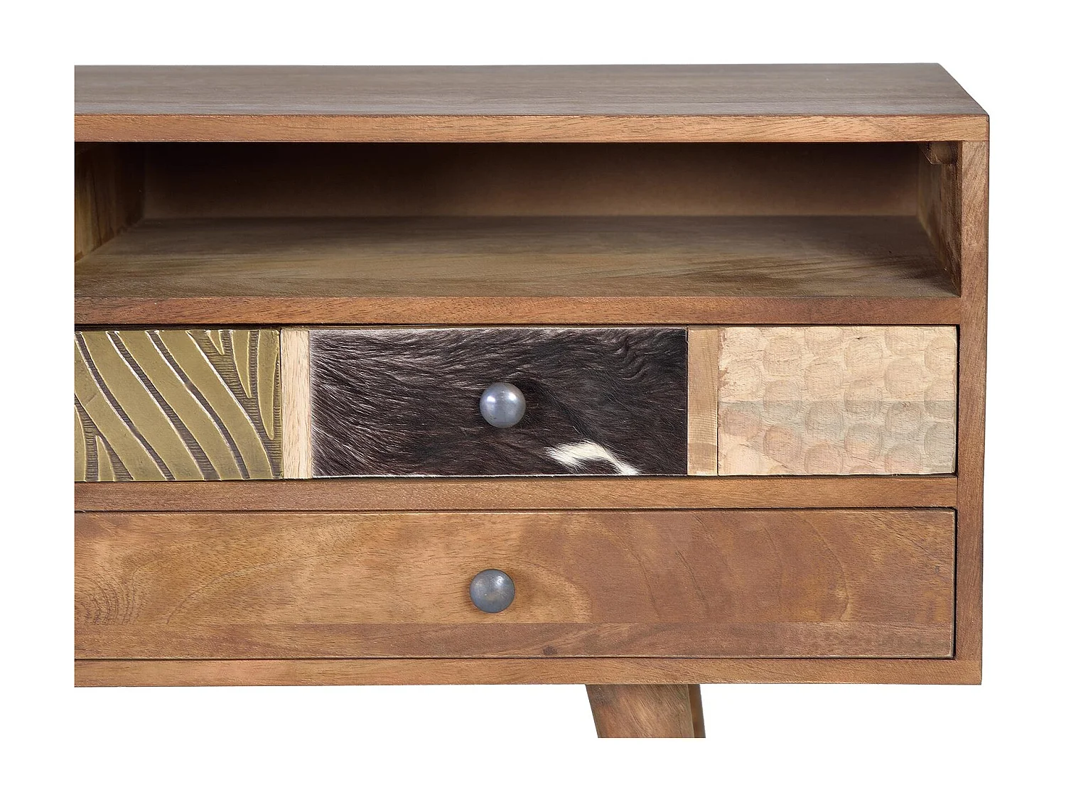 Meuble TV en manguier noyer clair