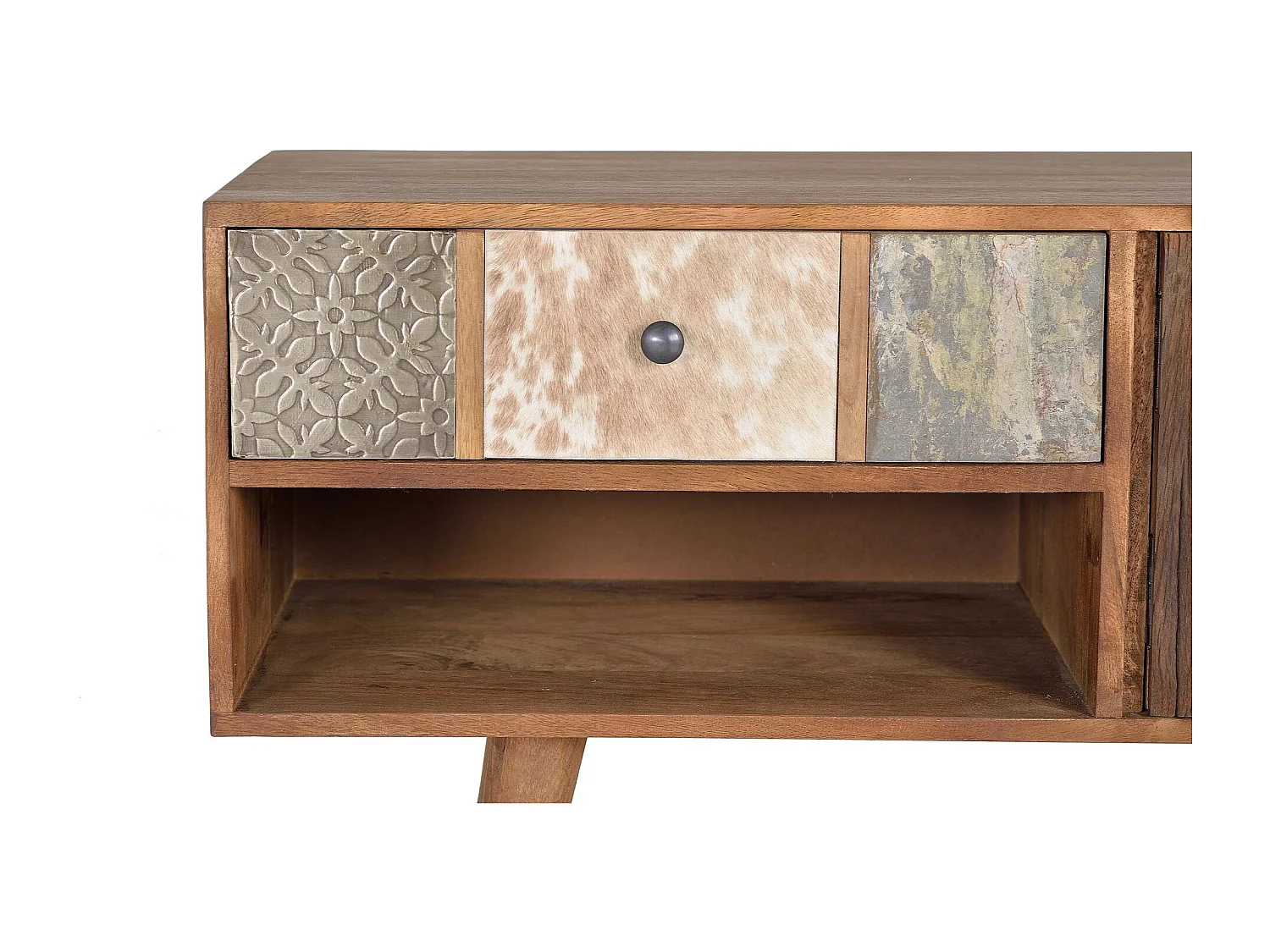 Meuble TV en manguier noyer clair