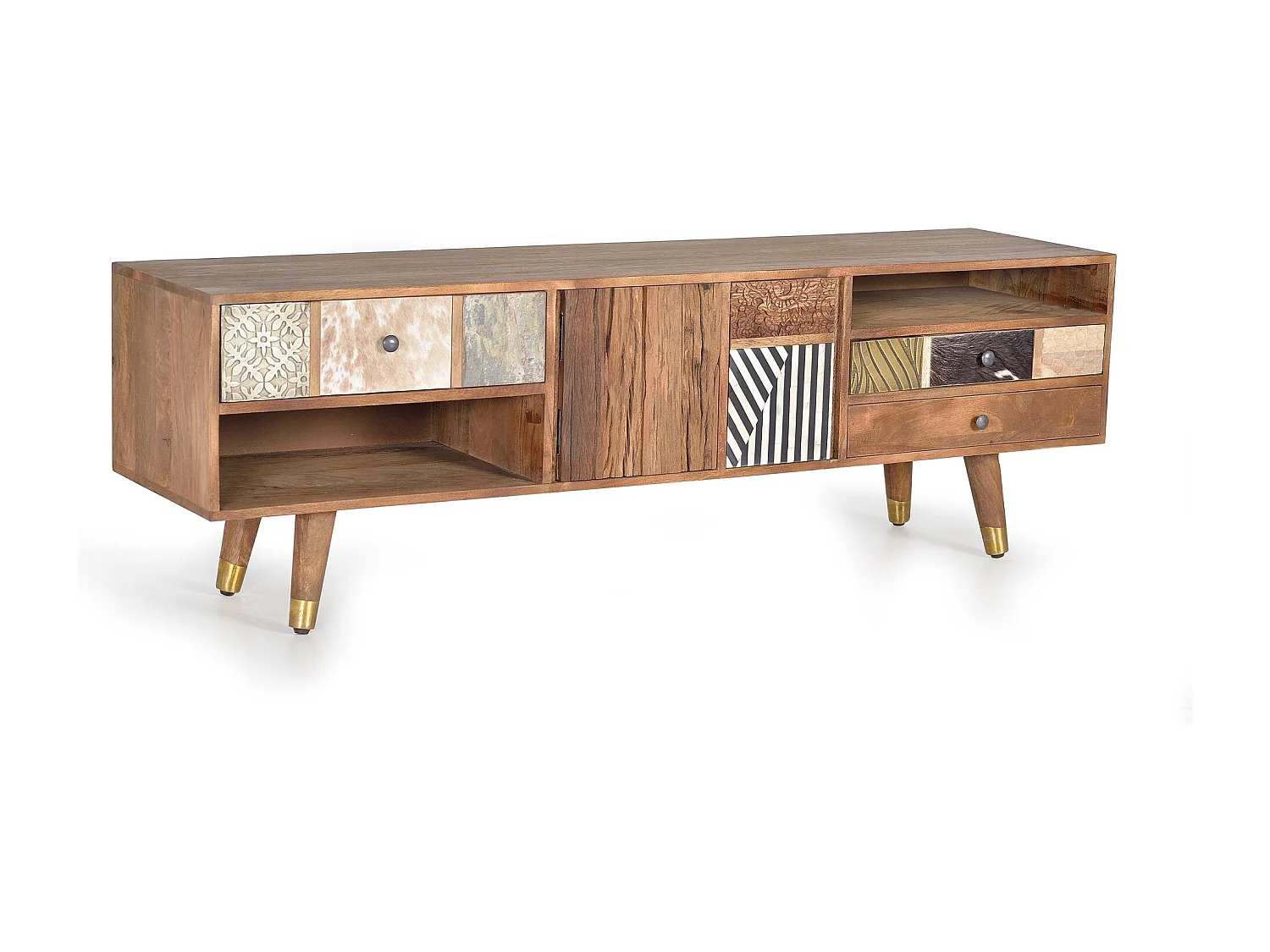 Szafka pod telewizor w kolorze czarnym Manguier Clair