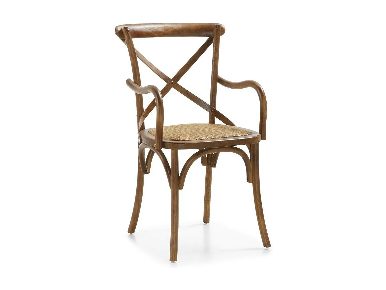 Fauteuil rotin Bois Marron - Izenia Décoration d'Autrefois