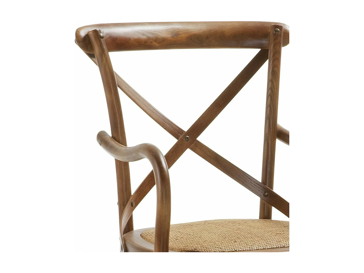 Fauteuil rotin Bois Marron - Izenia Décoration d'Autrefois