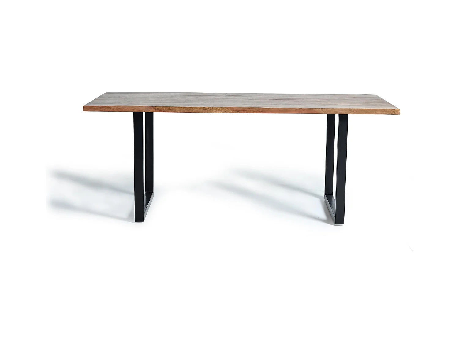 Table à manger en bois d'acacia naturel