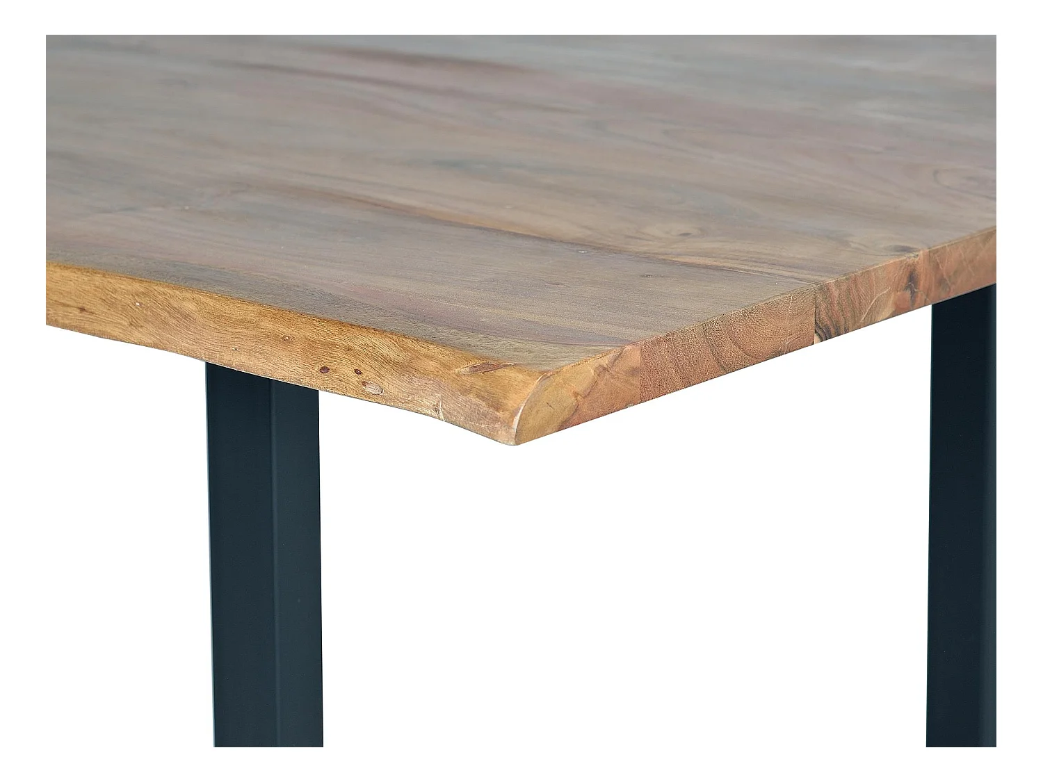 Table à manger en bois d'acacia naturel