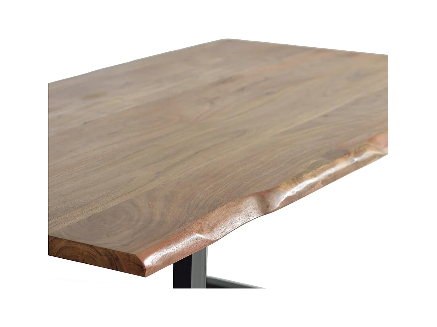 Table à manger en bois d'acacia naturel