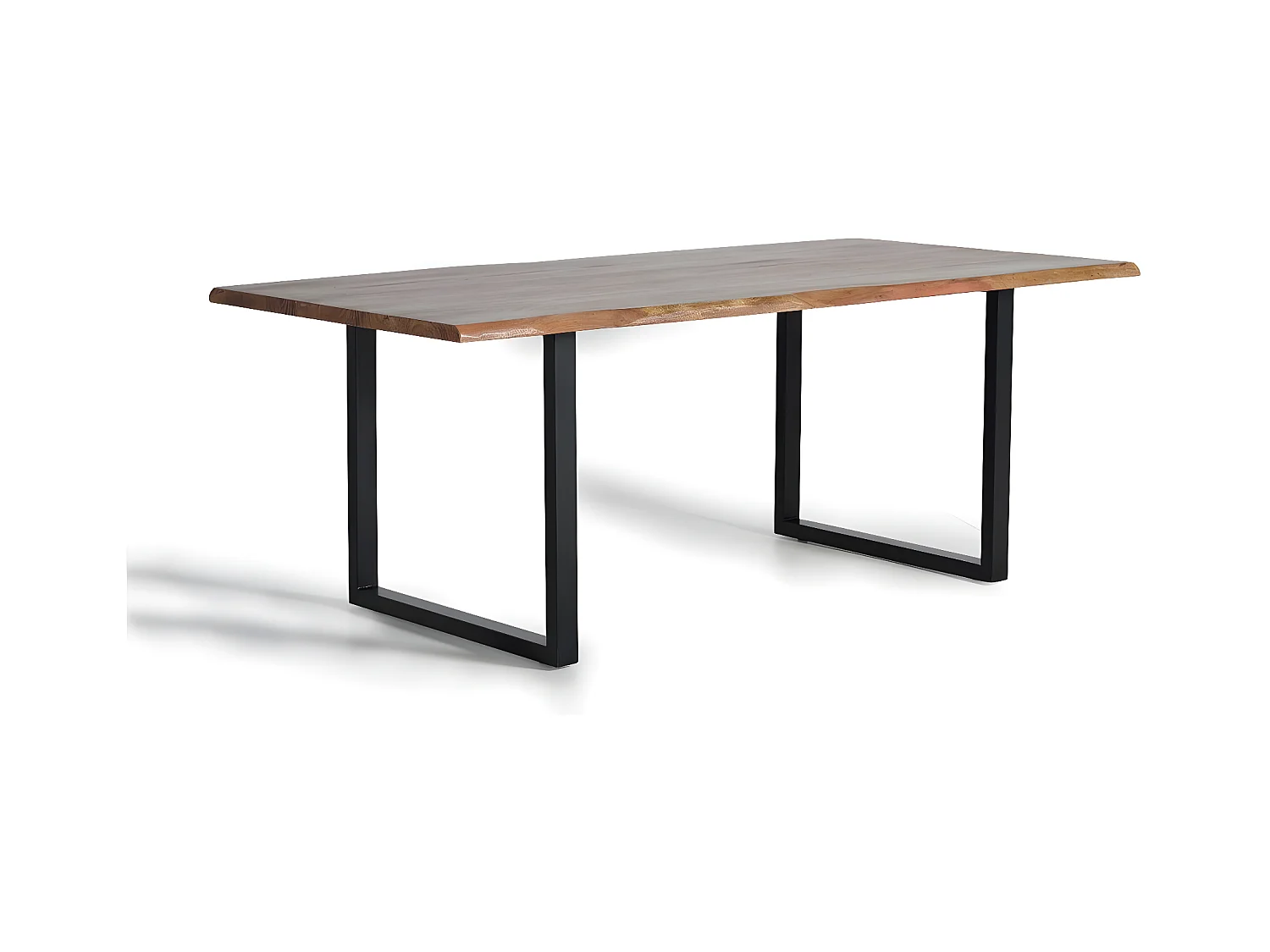 Table à manger Bois-Métal Marron - Décoration d'Autrefois