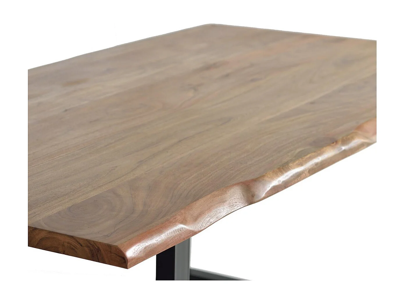 Table à manger en bois d'acacia naturel