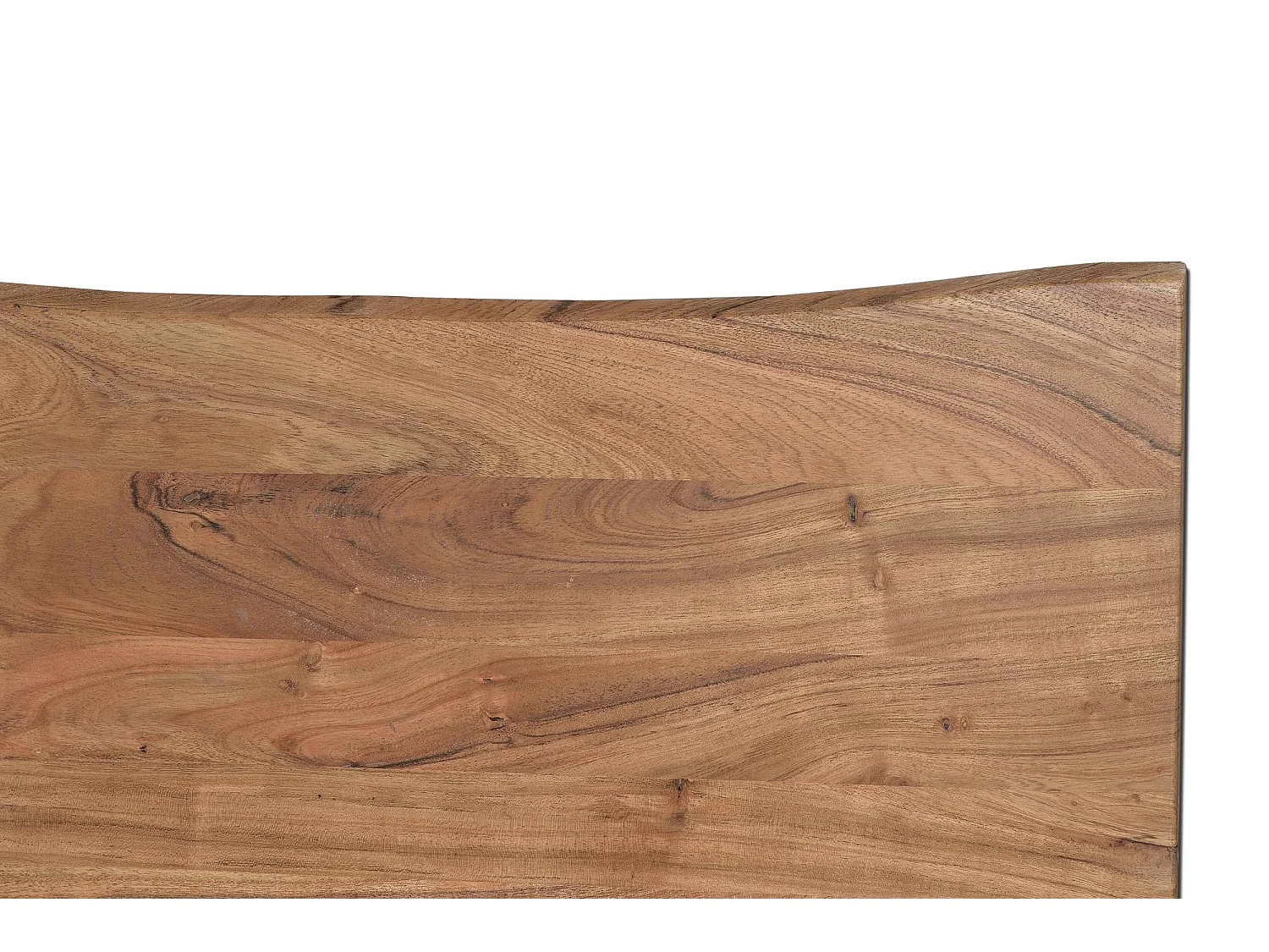 Table à manger en bois d'acacia naturel et pieds en métal 10 places