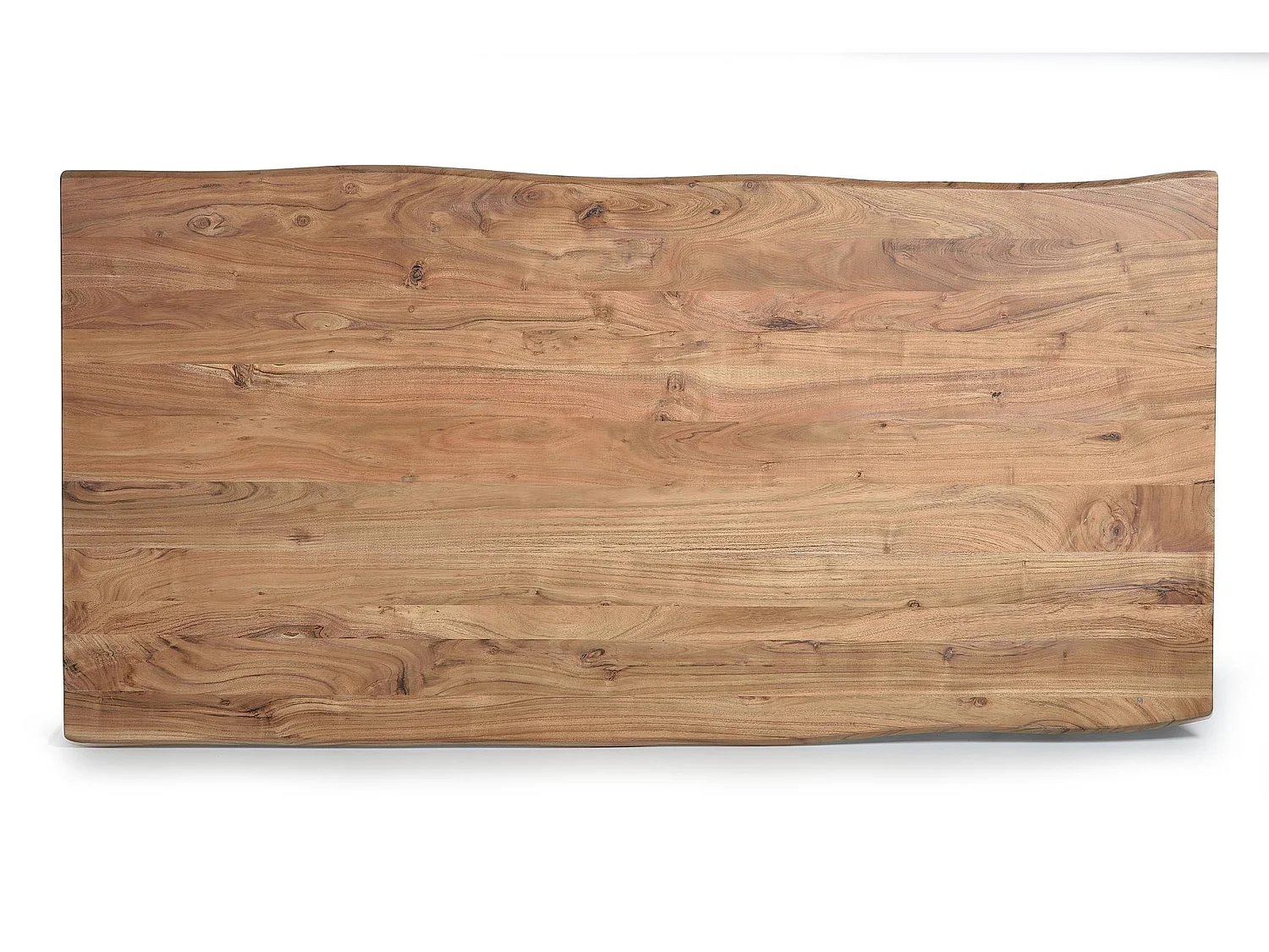 Tavoli da pranzo in legno di acacia, stile moderno industriale, 200 cm - 76x200x100