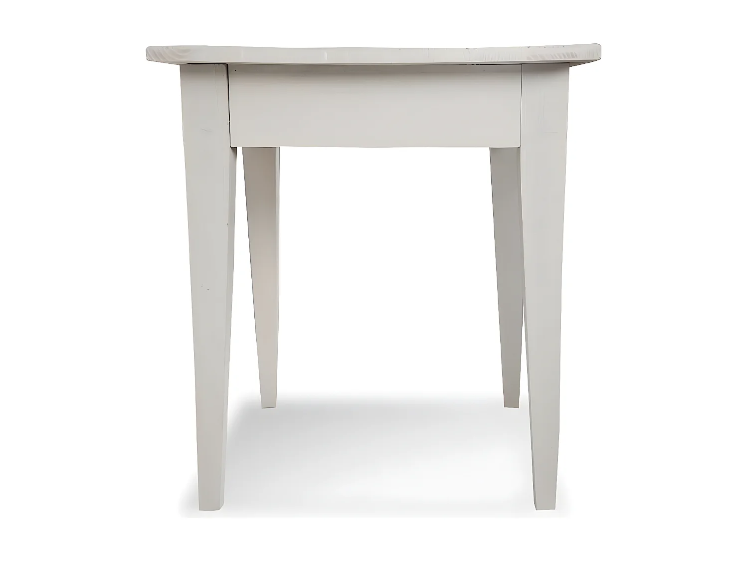 Table à manger 2 tiroirs 2 places Bois Blanc - Décoration d'Autrefois