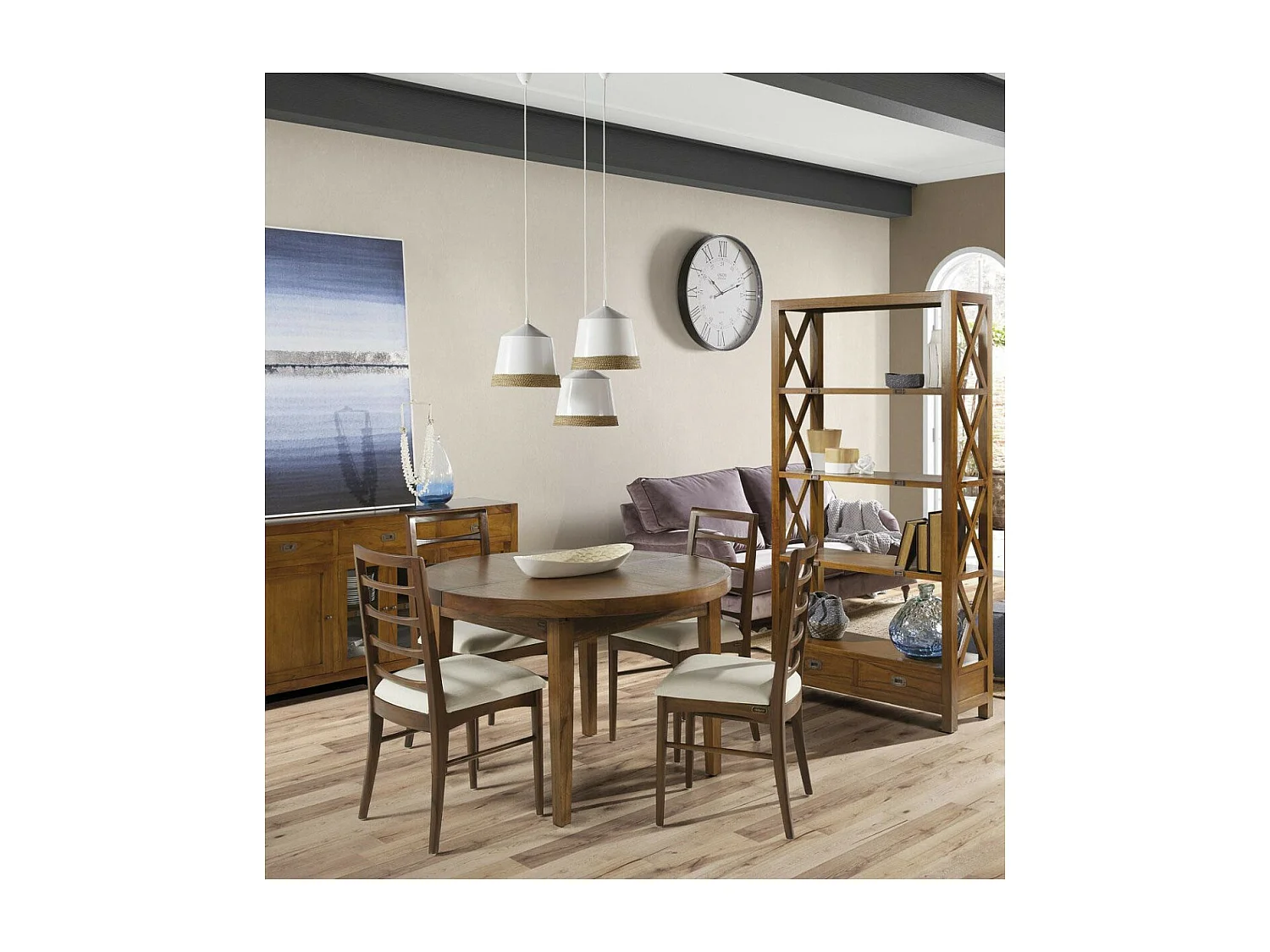 Table à manger Bois Marron - Onéline Décoration d'Autrefois