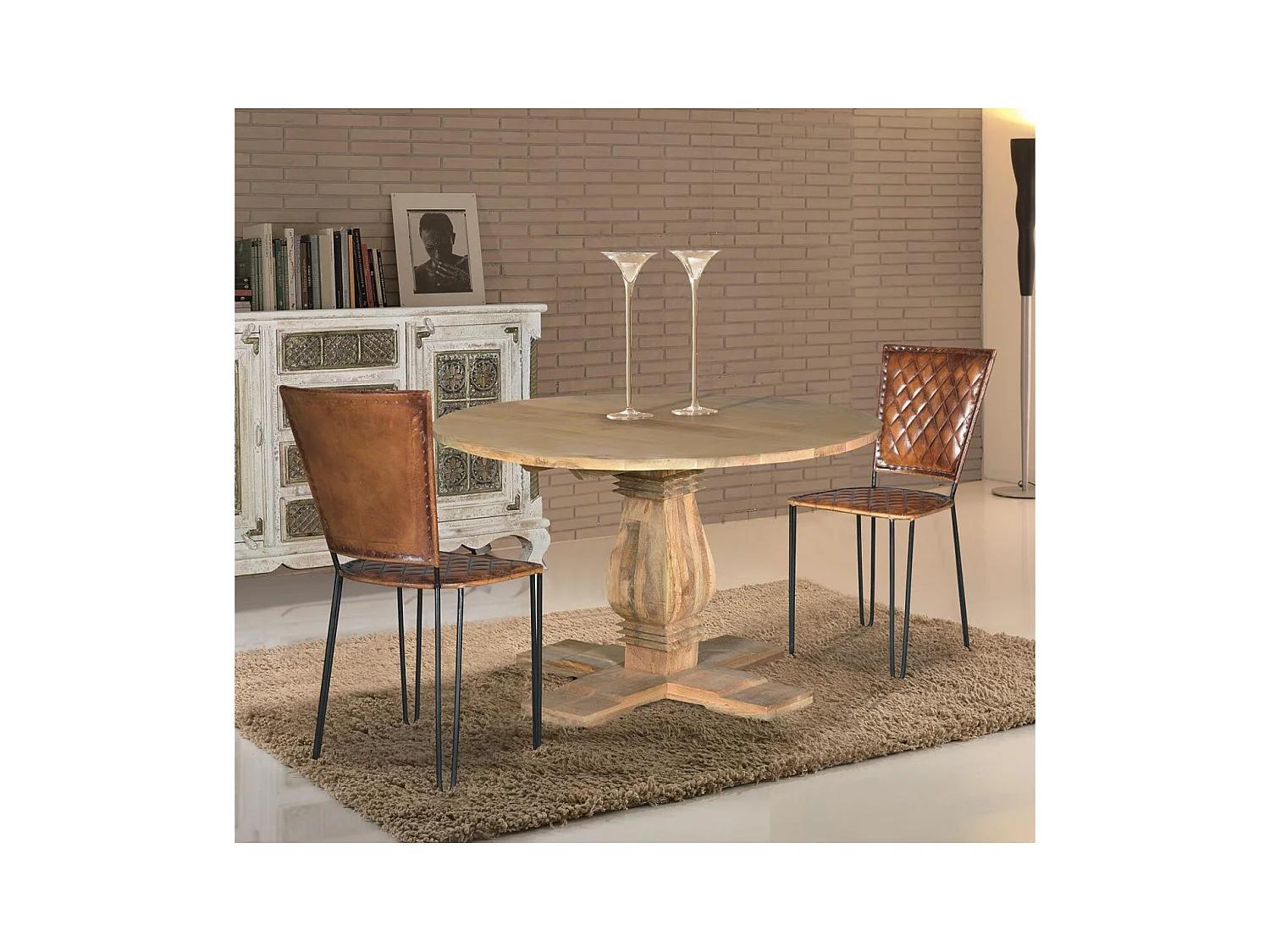 Table à manger Bois Marron - Décoration d'Autrefois