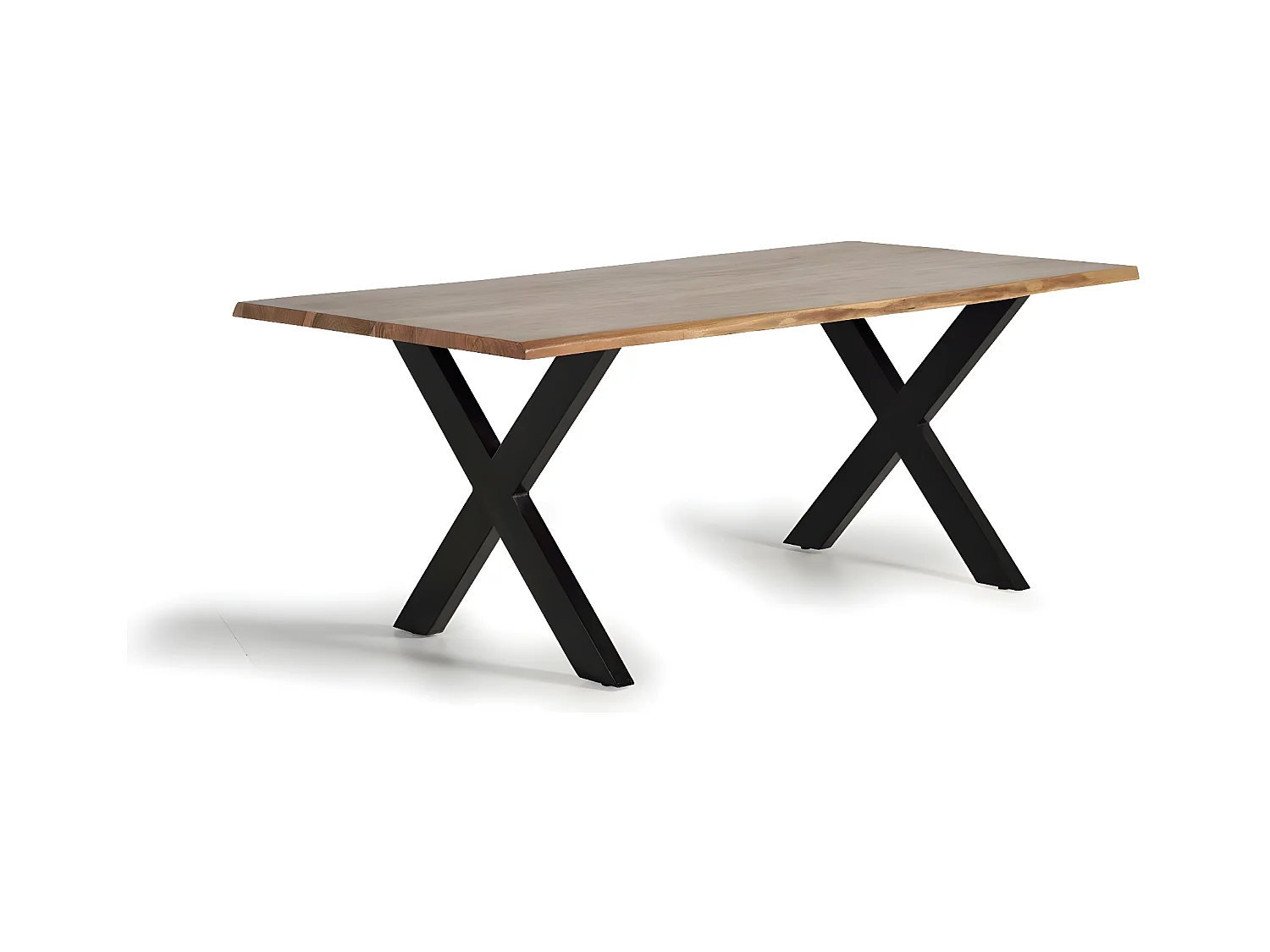 Table à manger Bois-Métal Marron - Décoration d'Autrefois