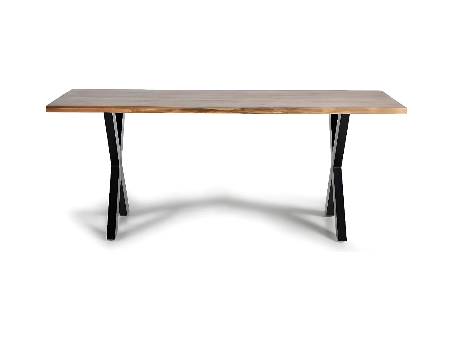 Table à manger Bois-Métal Marron - Décoration d'Autrefois