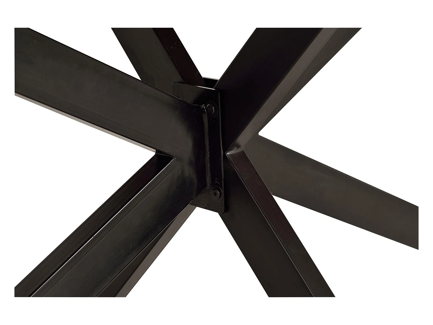 Tavolo da pranzo in massello di acacia e gambe in metallo