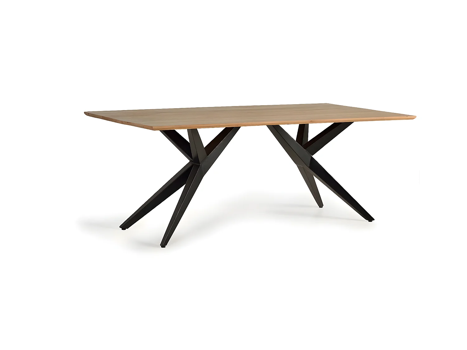 Table à manger Bois-Métal Marron - Décoration d'Autrefois