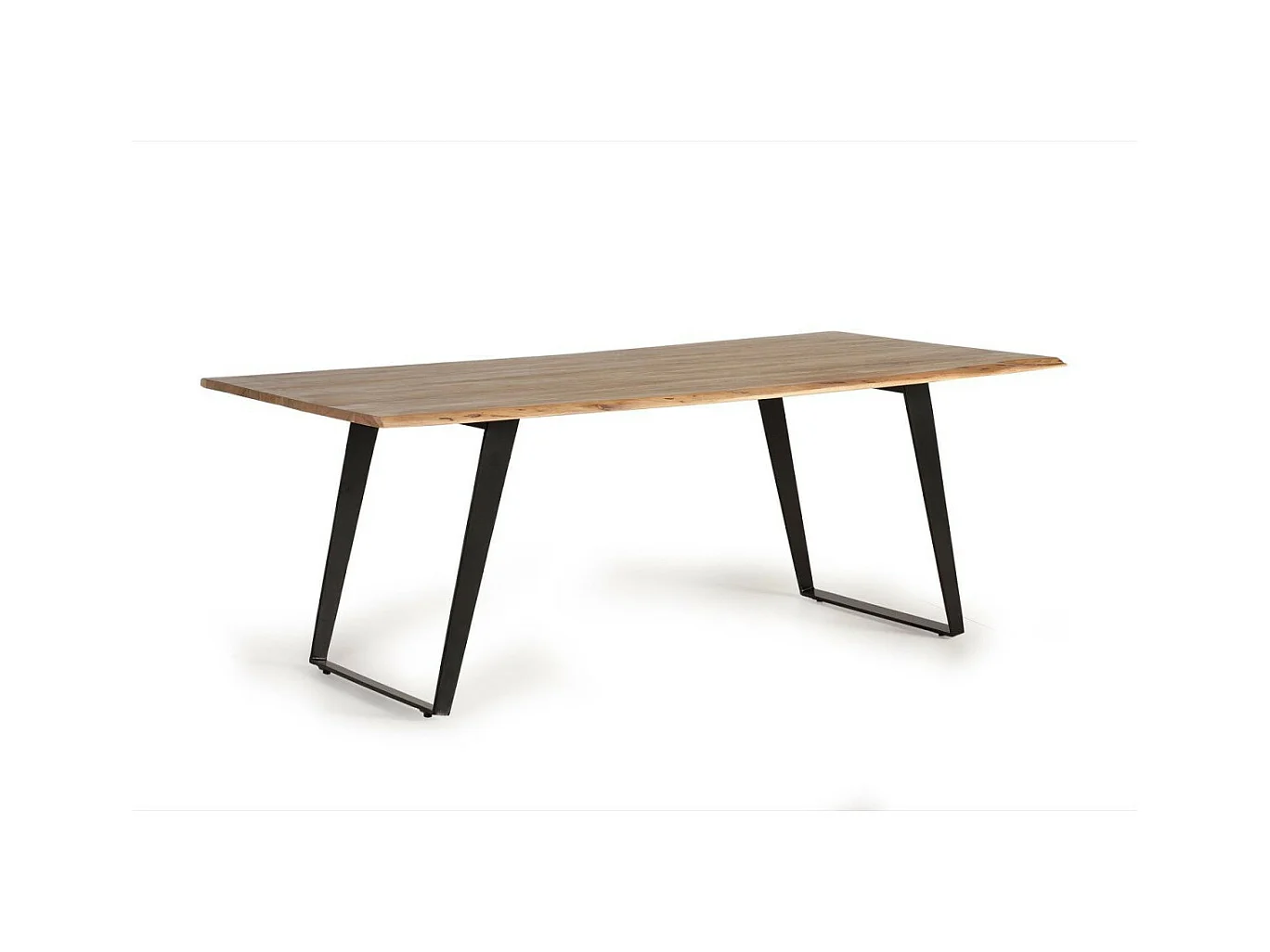 Table à manger Bois-Métal Marron - Décoration d'Autrefois