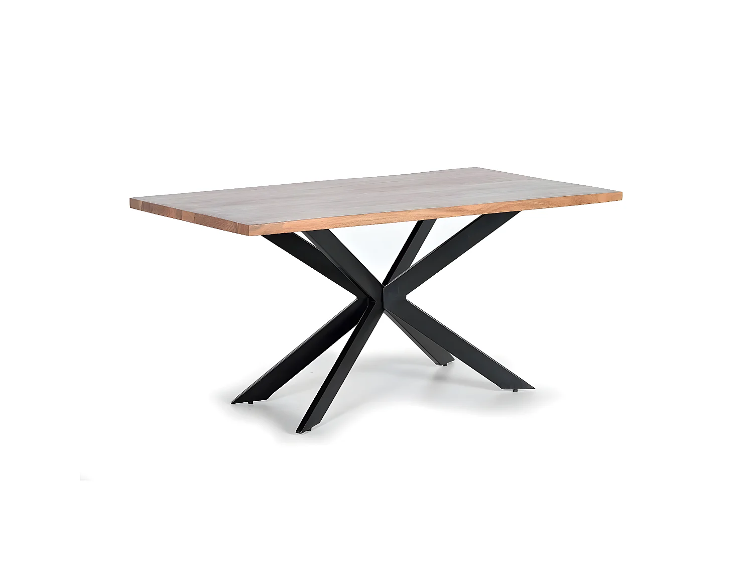 Table à manger Bois-Métal Marron - Décoration d'Autrefois