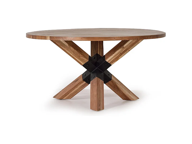 Table à manger Bois-Fer Marron - Rosélie Décoration d'Autrefois