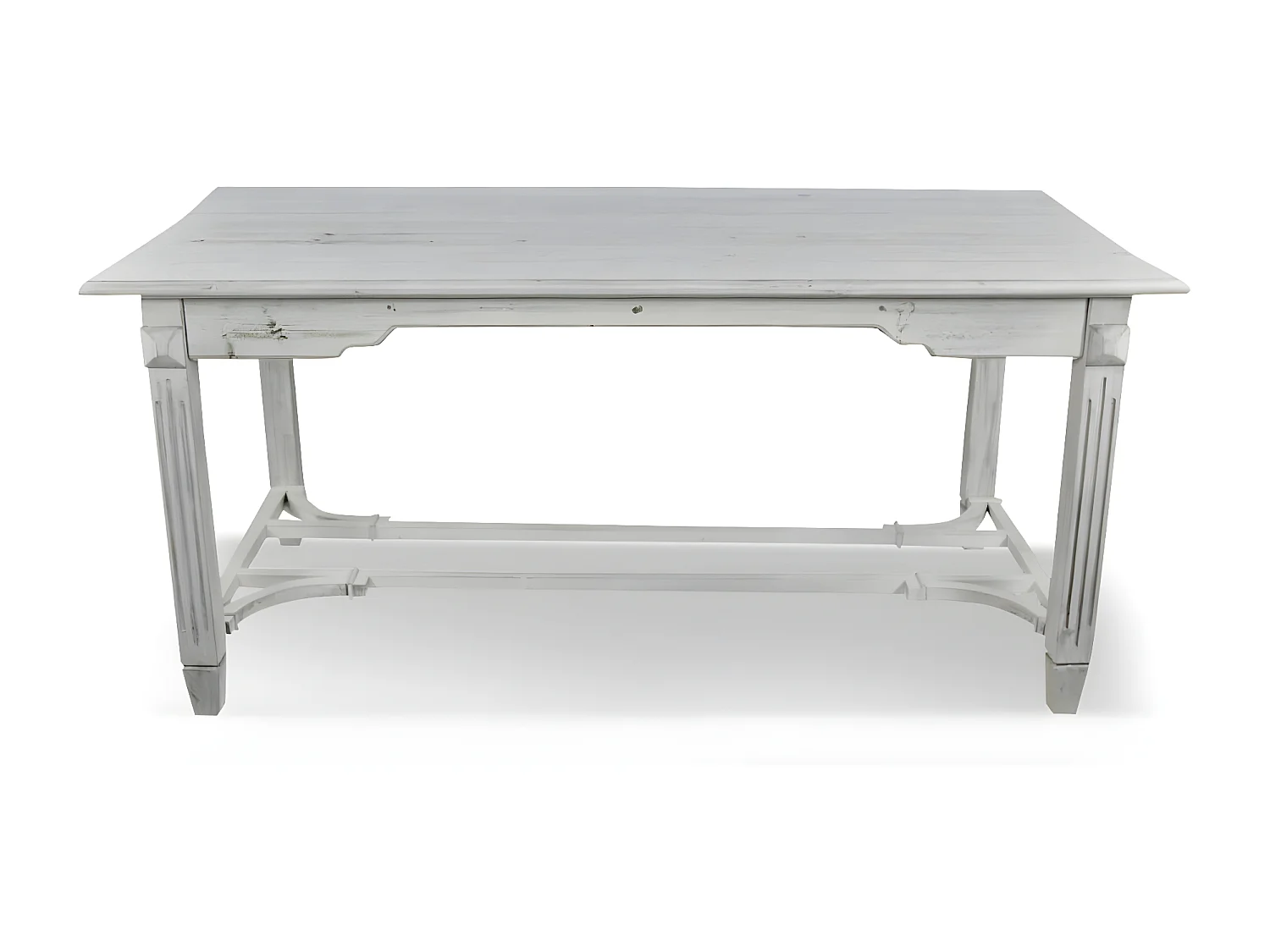 Table à manger 6 places Bois Blanc - Décoration d'Autrefois