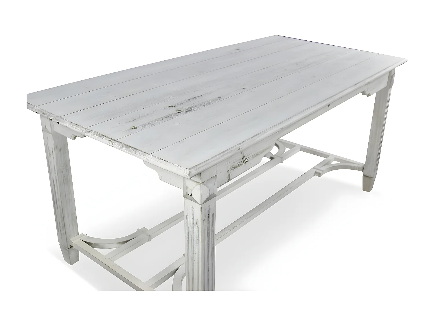 Table à manger 6 places Bois Blanc - Décoration d'Autrefois