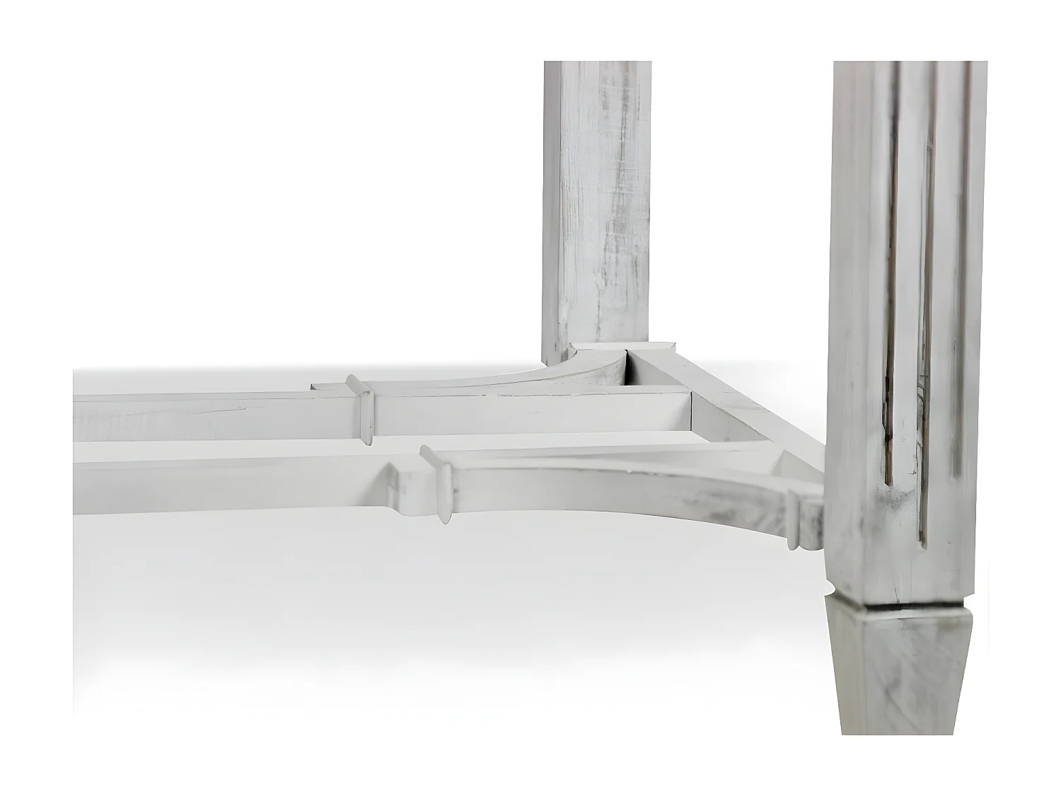 Table à manger 6 places Bois Blanc - Décoration d'Autrefois