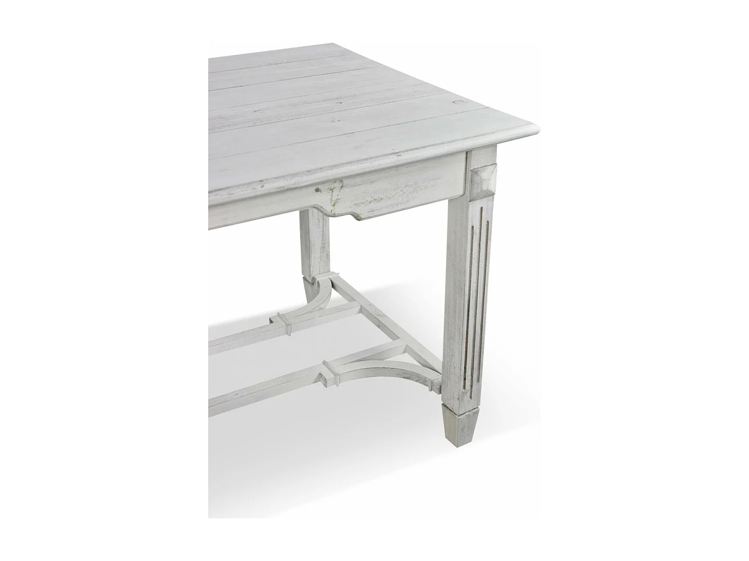 Table à manger 6 places Bois Blanc - Décoration d'Autrefois