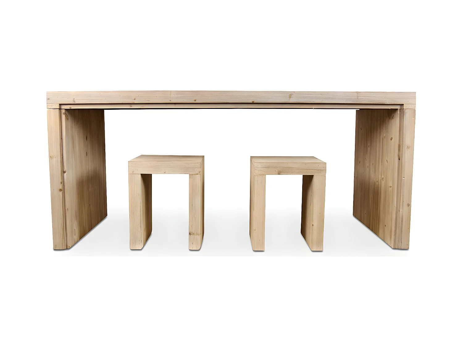 Table à manger naturel Bois Naturel - Esmée Décoration d'Autrefois