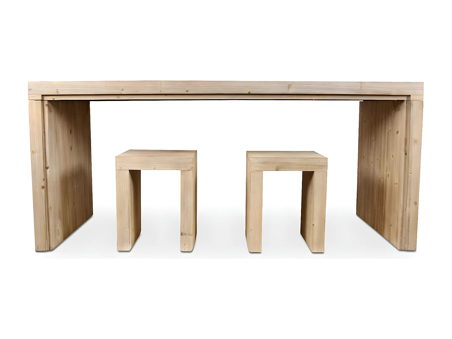 Table à manger naturel Bois Naturel - Esmée Décoration d'Autrefois