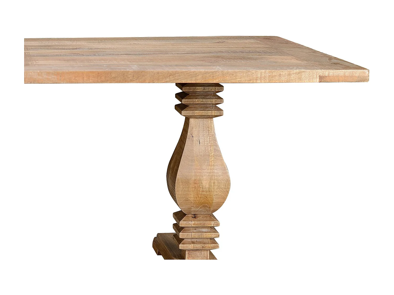 Table à manger 8 places en bois de manguier naturel 2 mètres