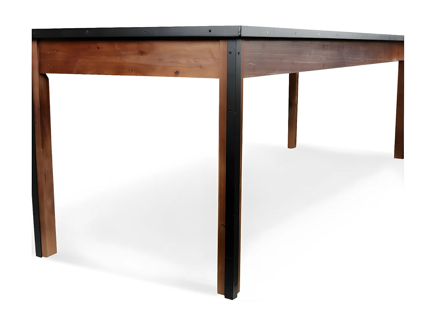 Table à manger 10 places Bois-Métal Marron - Eduline Décoration d'Autrefois