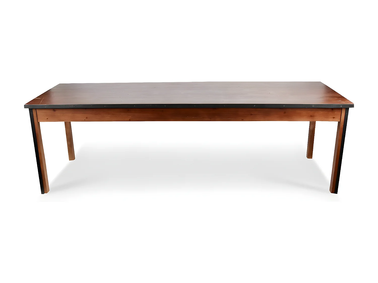 Table à manger 10 places Bois-Métal Marron - Eduline Décoration d'Autrefois