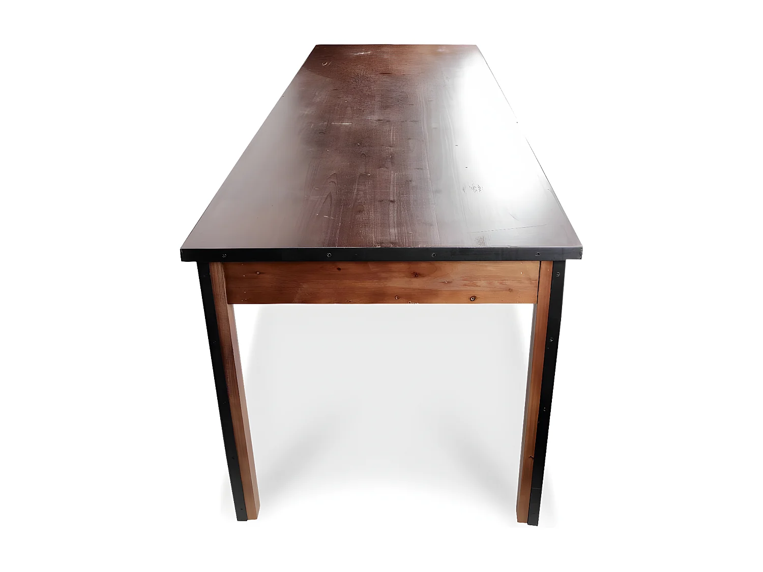 Table à manger 10 places Bois-Métal Marron - Eduline Décoration d'Autrefois