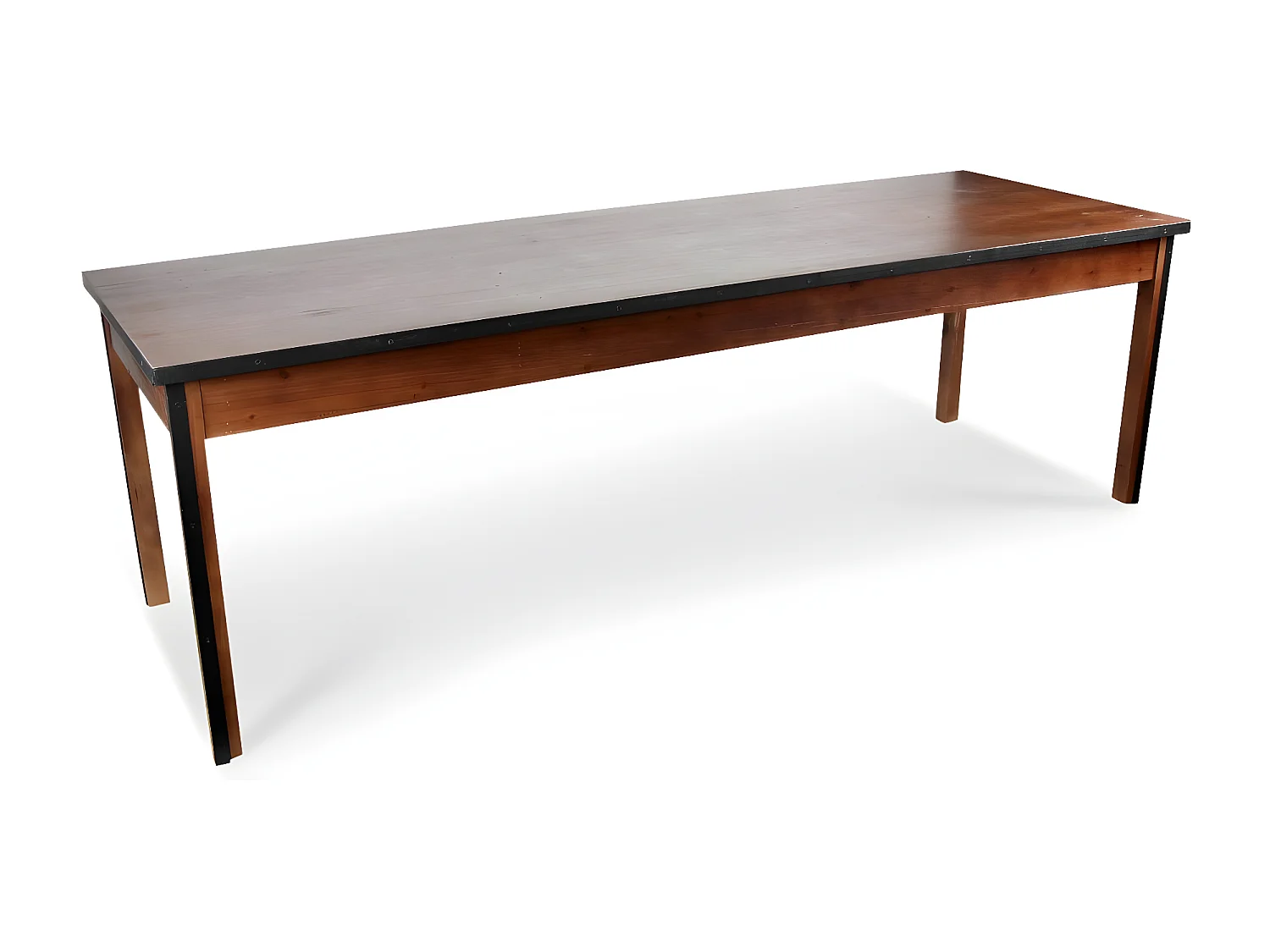 Table à manger 10 places Bois-Métal Marron - Eduline Décoration d'Autrefois