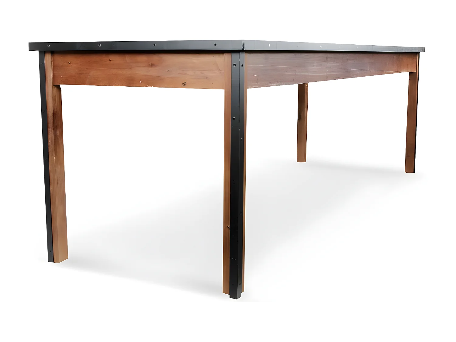 Table à manger 10 places Bois-Métal Marron - Eduline Décoration d'Autrefois